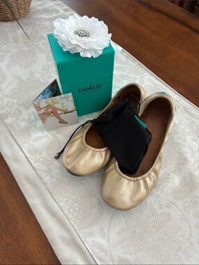 Tieks Metallic Gold Ballet Flats